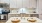 a kitchen with white cabinets